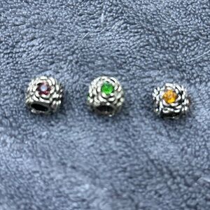1Pc Flower Bead Charms Spacer Silver Fit Eupropean Chain Bracelet